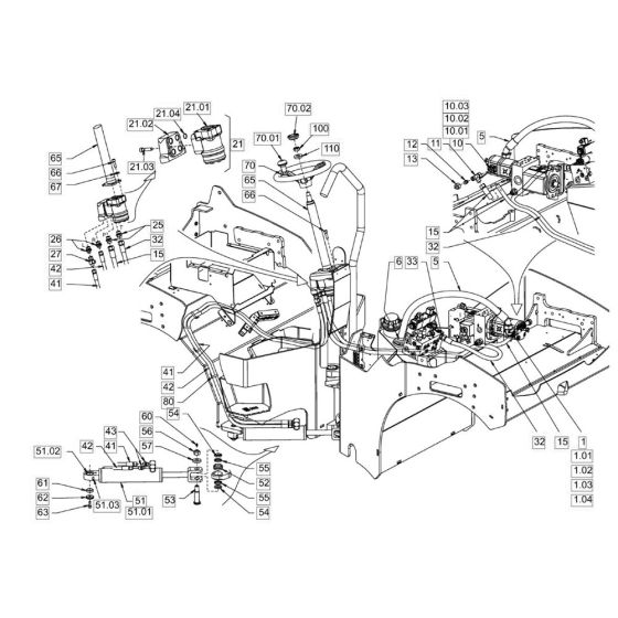 Steering for Hamm HD13 - 14