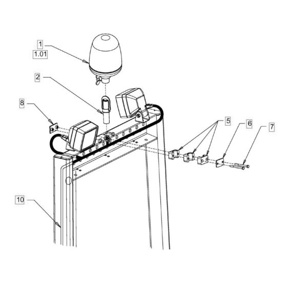 Rotary Beacon for Hamm HD13 - 14