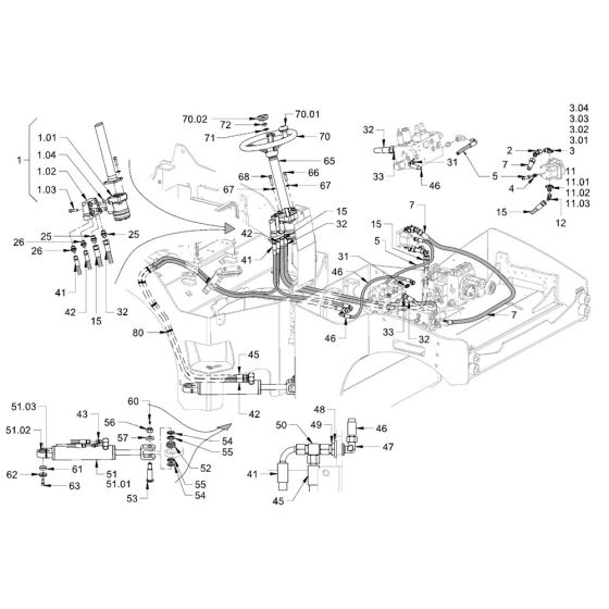 Steering Assembly for Hamm Roller