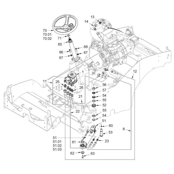 Steering Assembly for Hamm HD18