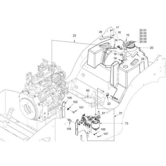 Fuel Tank Assembly for Hamm