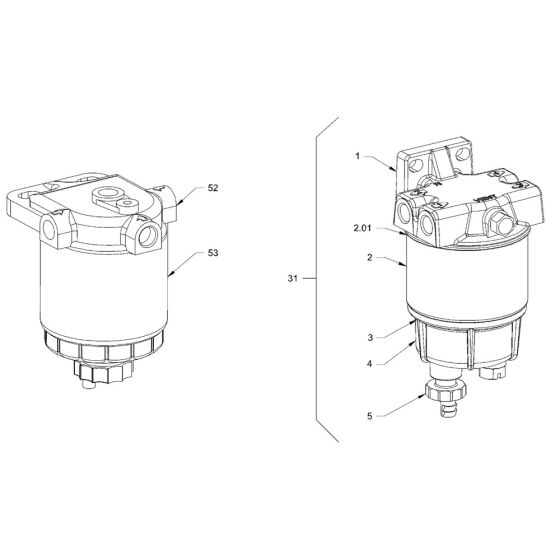 Fuel Filter Assembly for Hamm