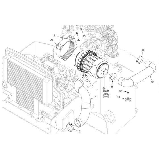 Air Filter for Hamm HD18 - 20