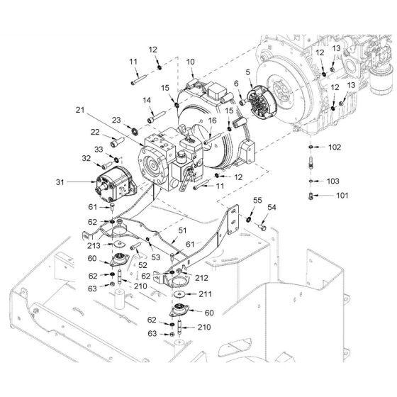 Pump Drive, Engine Assembly