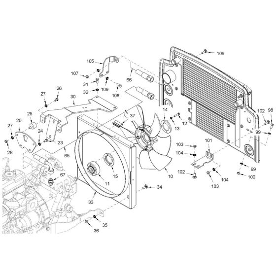 Cooling Assembly for Hamm Rollers