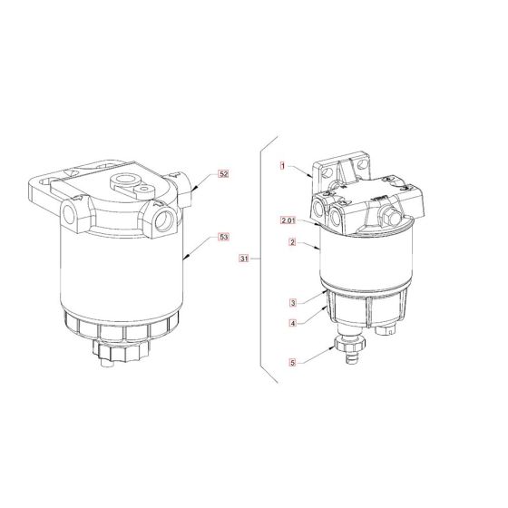 Fuel Filter for Hamm HD50