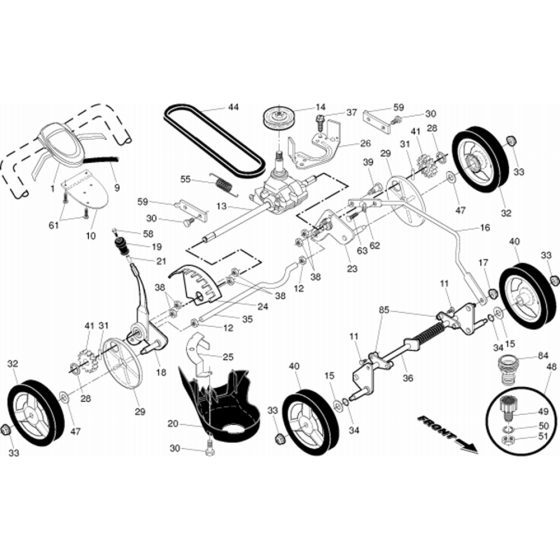 Drive Assembly for Husqvarna HD600L Consumer Lawn Mower