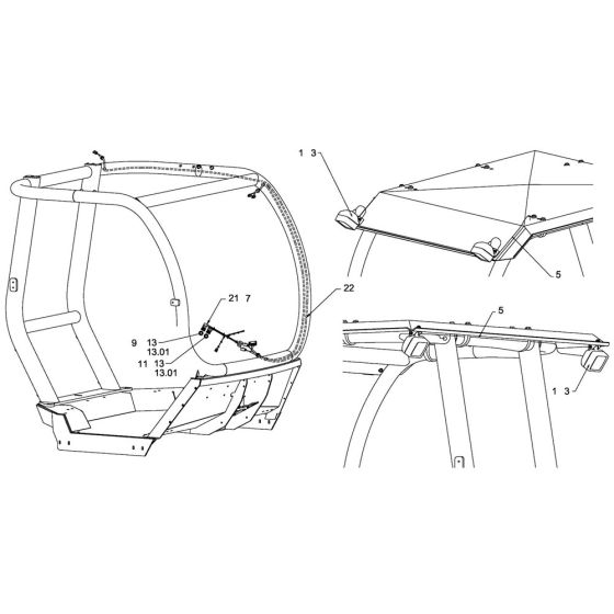 Lighting Assembly for Hamm Roller