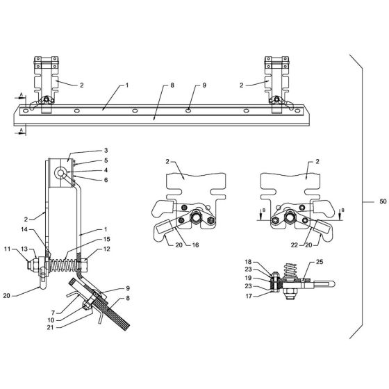 Scraper Assembly for Hamm HD70 - 75