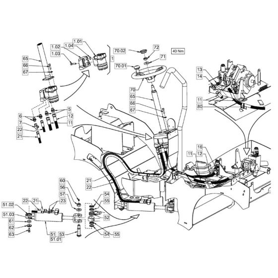 Steering for Hamm HD8 - 10C