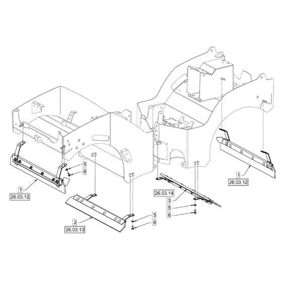 Scraper for Hamm HD8 Roller