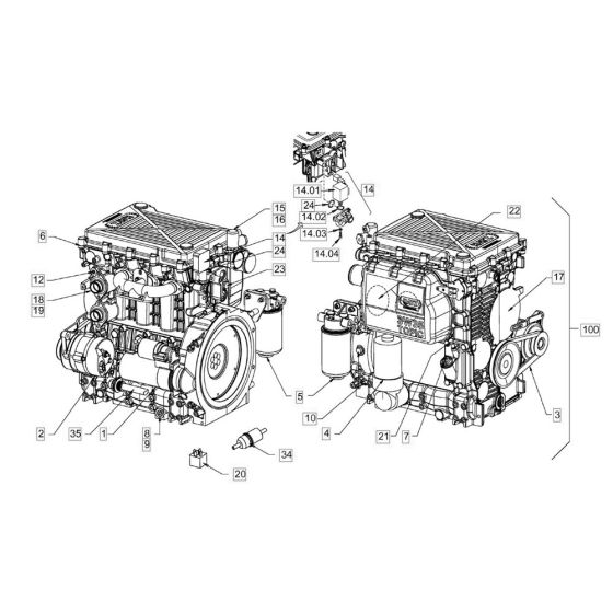 Pump Drive & Engine Assembly