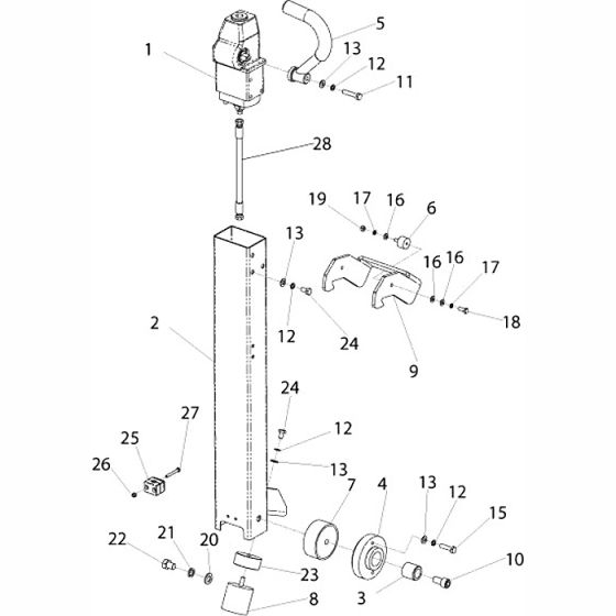 Handle Assembly for Altrad Belle RPC35 Reversible Plate