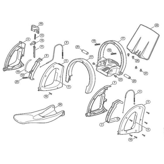 Controls Assembly  for Stihl/ Viking HE 500 Electric Hedge Trimmers