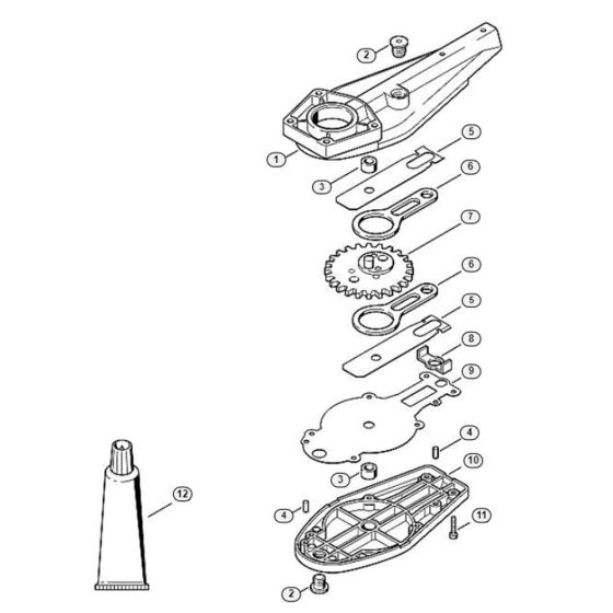 Gear Housing Assembly  for Stihl/ Viking HEL 600 K Electric Long Reach Hedge Trimmers