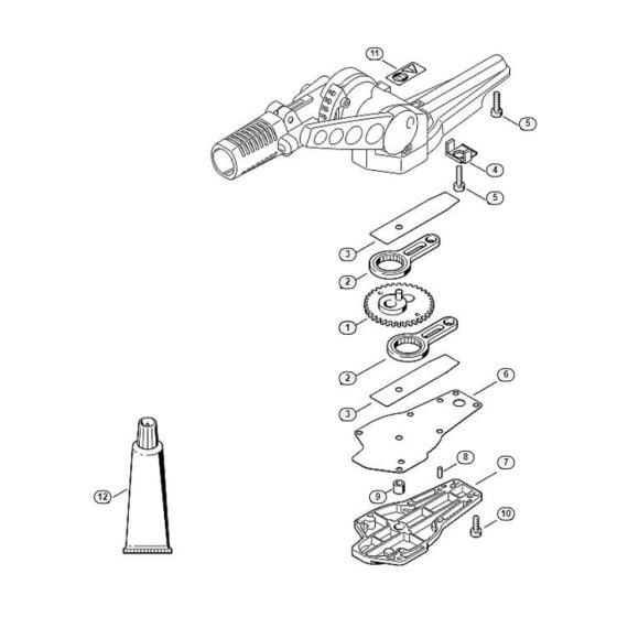 Gear Housing HG 945 Assembly  for Stihl/ Viking HEL 700 Electric Long Reach Hedge Trimmers