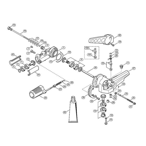 Gear Housing HG 945 Assembly  for Stihl/ Viking HEL 700 K Electric Long Reach Hedge Trimmers