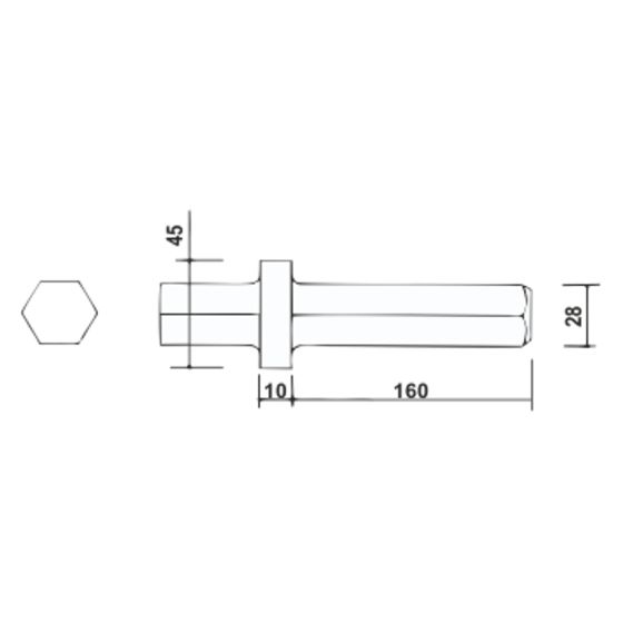 1.1/8" Clayspade for Wacker EHB10/110 & Some BH23/24