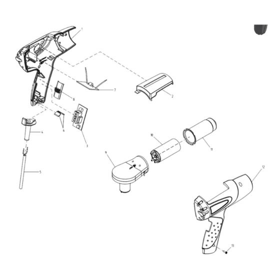 Makita HG5012 Heat Gun Assembly