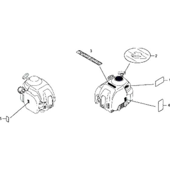 Decal Assembly for Honda HHH25S75E Hedgetrimmer