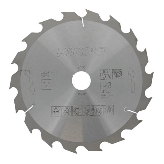 TCT Saw Blade 235x30 Z18 for Hikoki Hitachi Circular Saws - OEM No. 752456 (Replaces 303810)