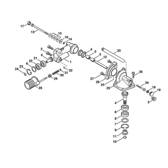 Angle Drive Assembly for Stihl
