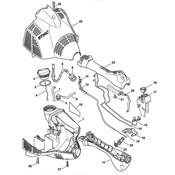 Motor Housing Assembly for Stihl HL56K Long Reach Hedgetrimmers