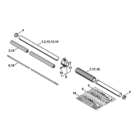 Drive Tube Assembly Assembly for Stihl HL75 Long Reach Hedgetrimmers