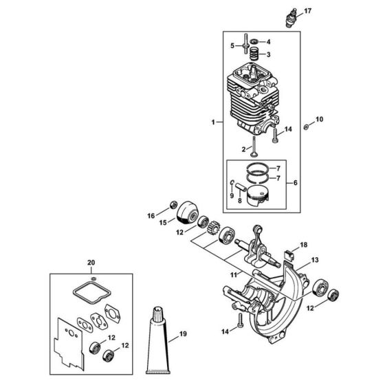Cylinder & Engine Pan for Stihl HL 95