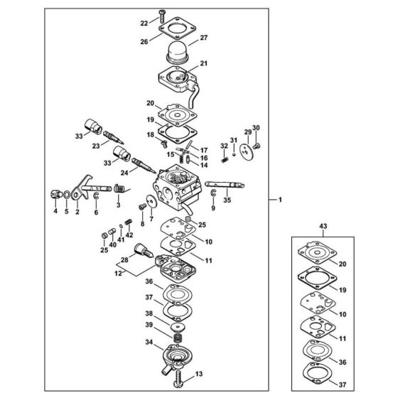 Carburetor for Stihl HL 95