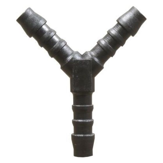 Black 3mm Plastic Y-Piece Hose Joiner/Pipe Connector