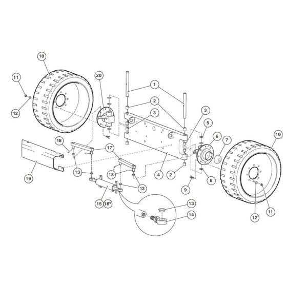 Front Axle Assembly for Niftylift