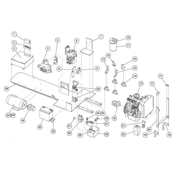 Power Tray Assembly for Niftylift