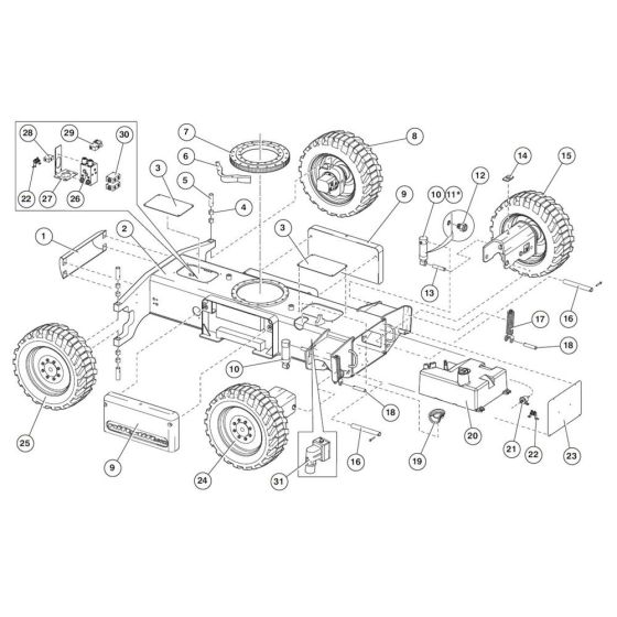 Base Assembly for Niftylift HR21