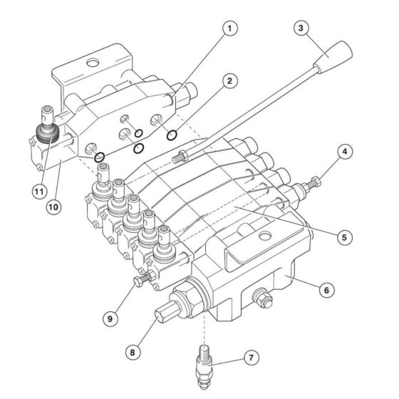 Control Valve 6 Spool Assembly