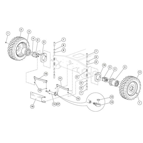 Front Axle Assembly for Niftylift