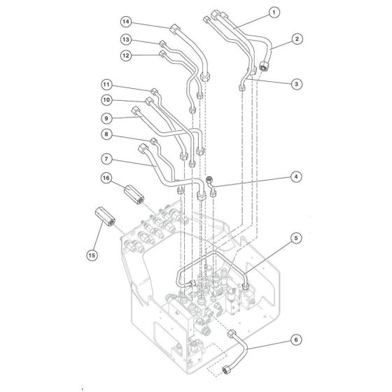 Hydraulics Tray Piping