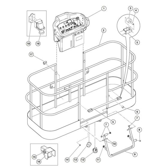 Cage Assembly for Nifty Lift HR28 SP85 4X4 Access Platforms