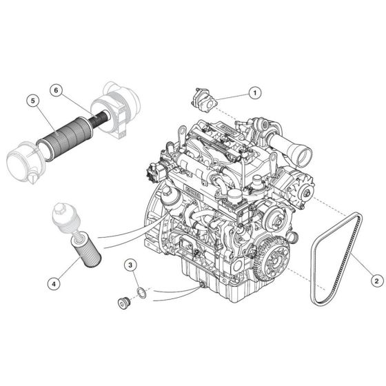Diesel Engine Assembly for Nifty Lift HR28 SP85 4X4 Access Platforms