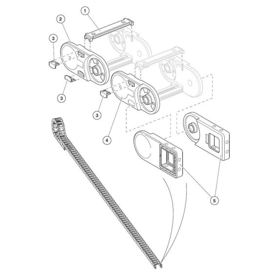 Energy Chain Assembly for Nifty Lift HR28 SP85 4X4 Access Platforms