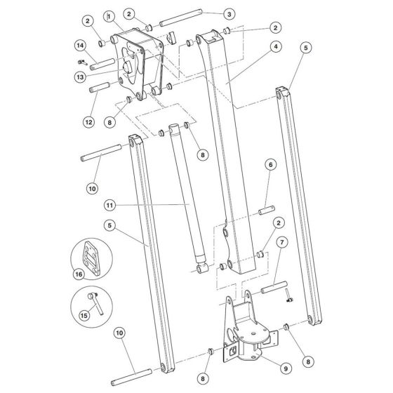 Flyboom Assembly for Nifty Lift HR28 SP85 4X4 Access Platforms