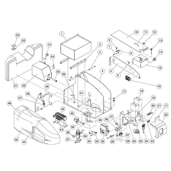 Superstructure Diesel (Control Side) Assembly for Nifty Lift HR28 SP85 4X4 Access Platforms