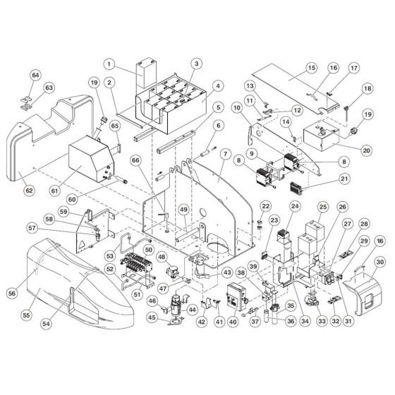 Superstructure Hybrid (Control Side) Assembly for Nifty Lift HR28 SP85 4X4 Access Platforms