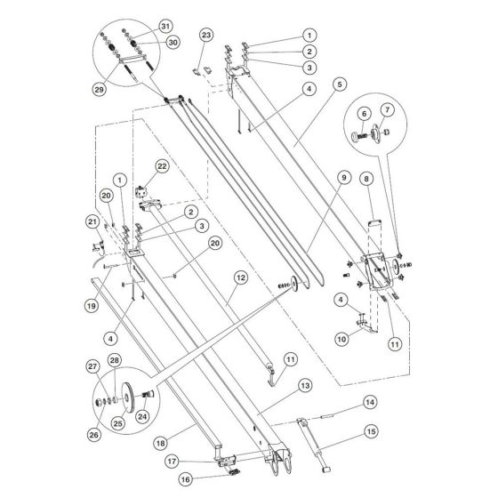 Telescope-1 Assembly for Nifty Lift HR28 SP85 4X4 Access Platforms