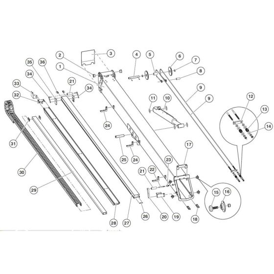 Telescope Assembly for Nifty Lift HR28 SP85 4X4 Access Platforms