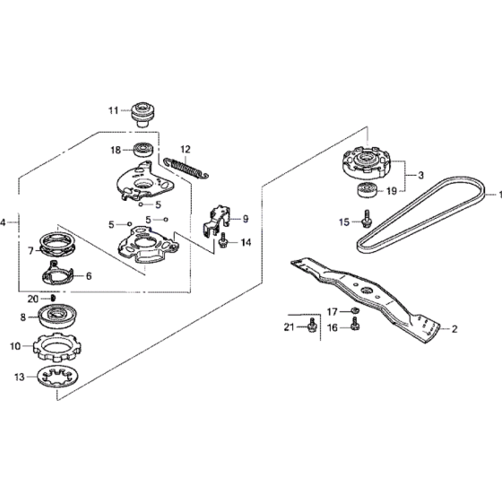 Blade Assembly for Honda HRB425-CQX Lawn Mowers