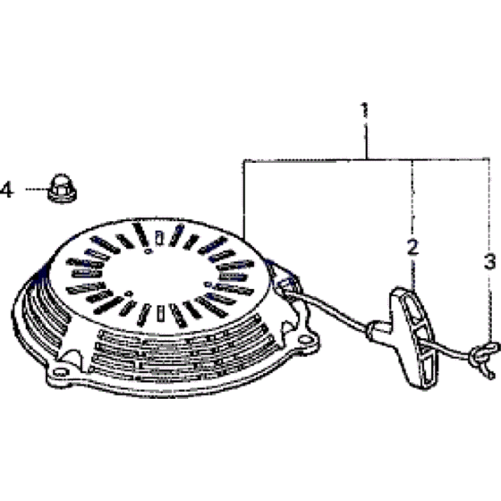 Recoil Starter Assembly for Honda HRB425-CQX Lawn Mowers