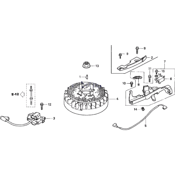 Flywheel & Ignition Assembly for Honda HRB425-CQX Lawn Mowers