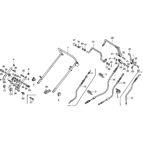 Handle Pipe Assembly for Honda HRB425-CQX Lawn Mowers