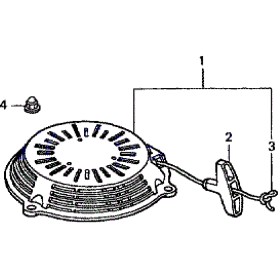 Recoil Starter Assembly for Honda HRB476C-QXE Lawn Mowers